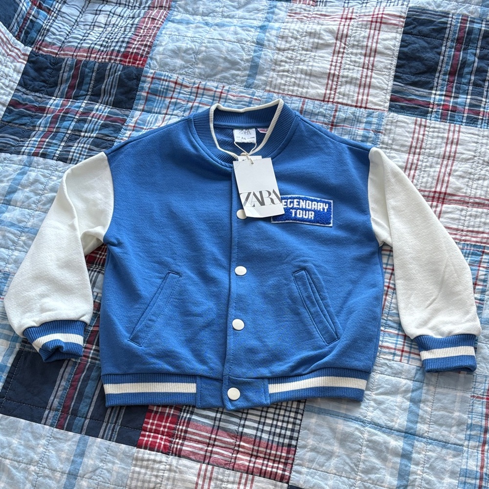 NWT Zara Blue and White Jacket
